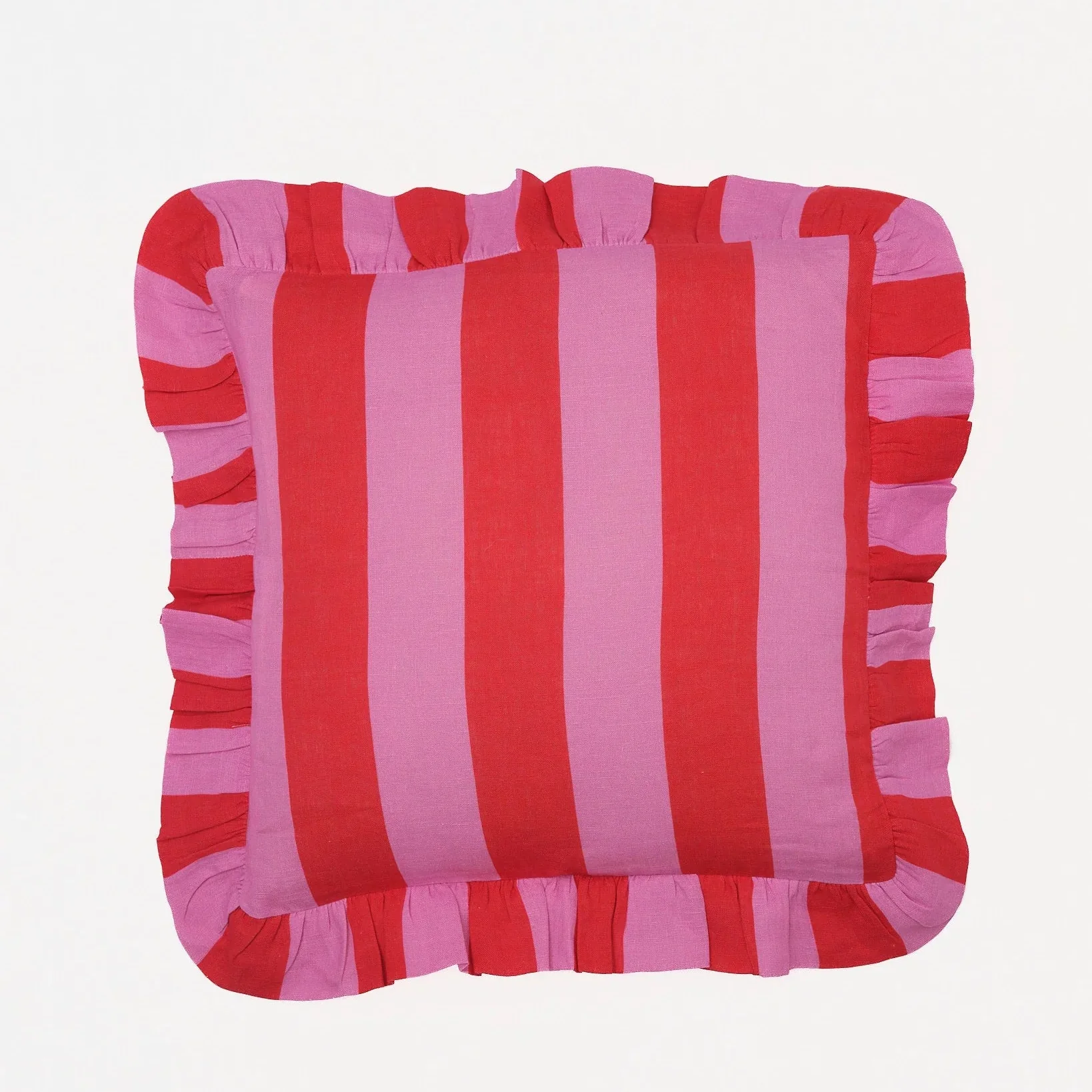 Amuse La Bouche Cerise & Fuchsia Extra Wide Stripe Cushion - Image 3