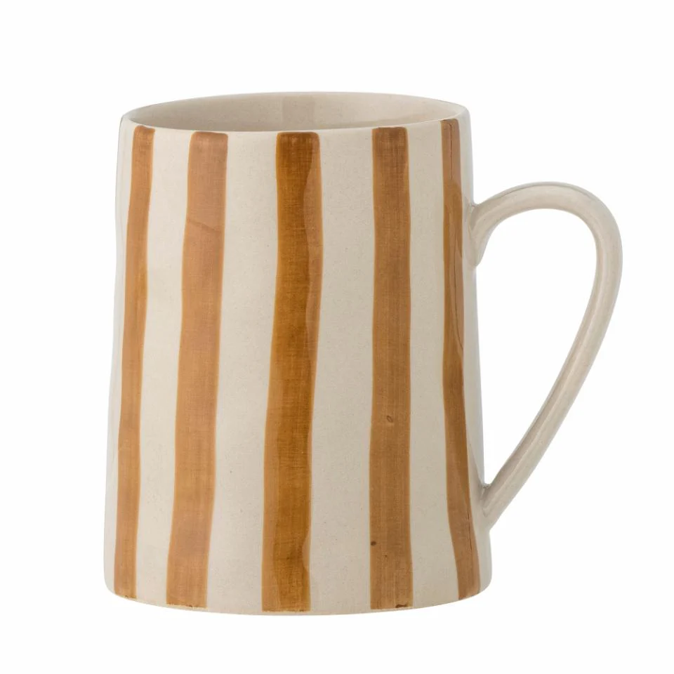 Bloomingville Begonia Striped Mug in Pink, Blue or Brown - Image 7
