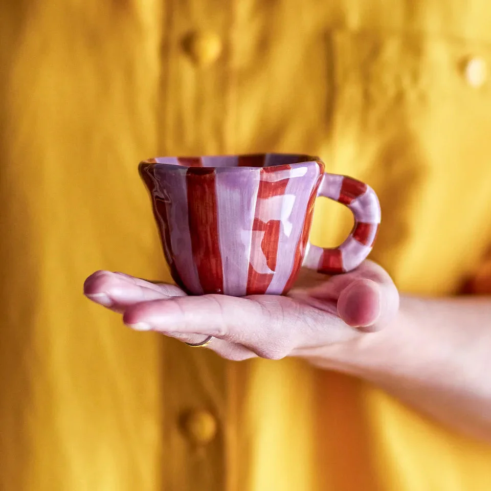 Bloomingville Striped Nini Espresso Mug in Two Colours - Image 4