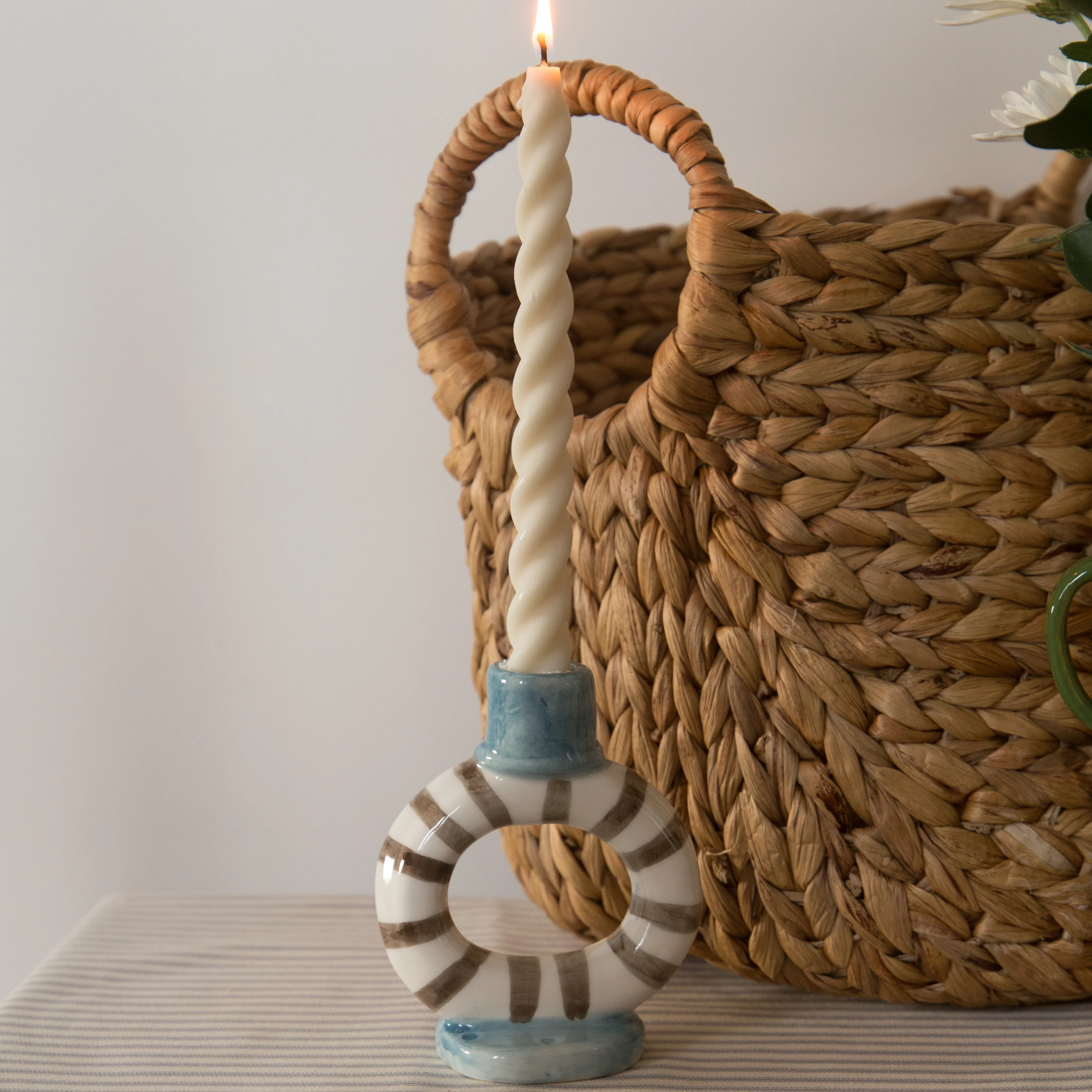 Bloomingville Tacana Striped Candle Holder - Image 3