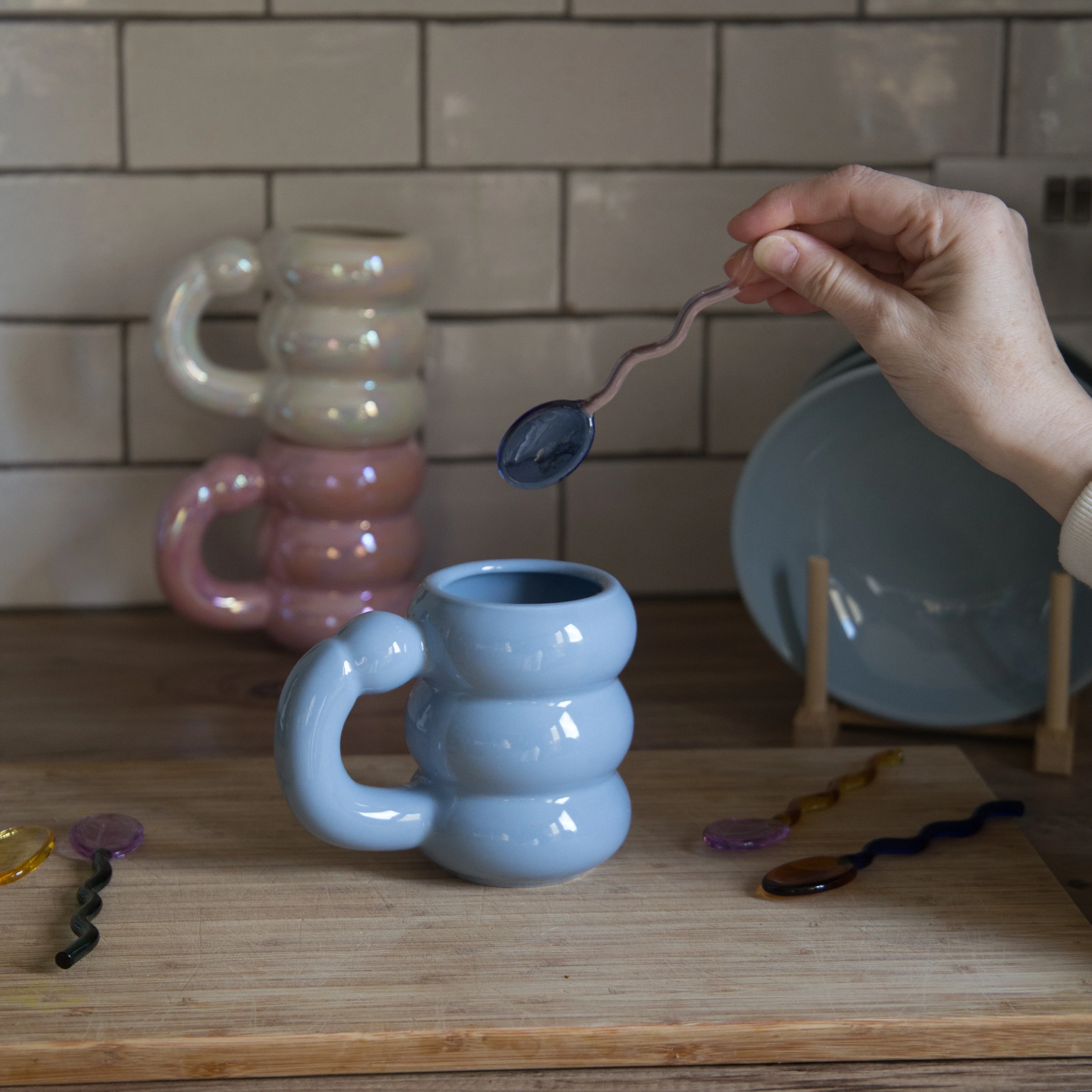 Ivore Group Coloured Glass Stirring Spoons in Various Colours - Image 7