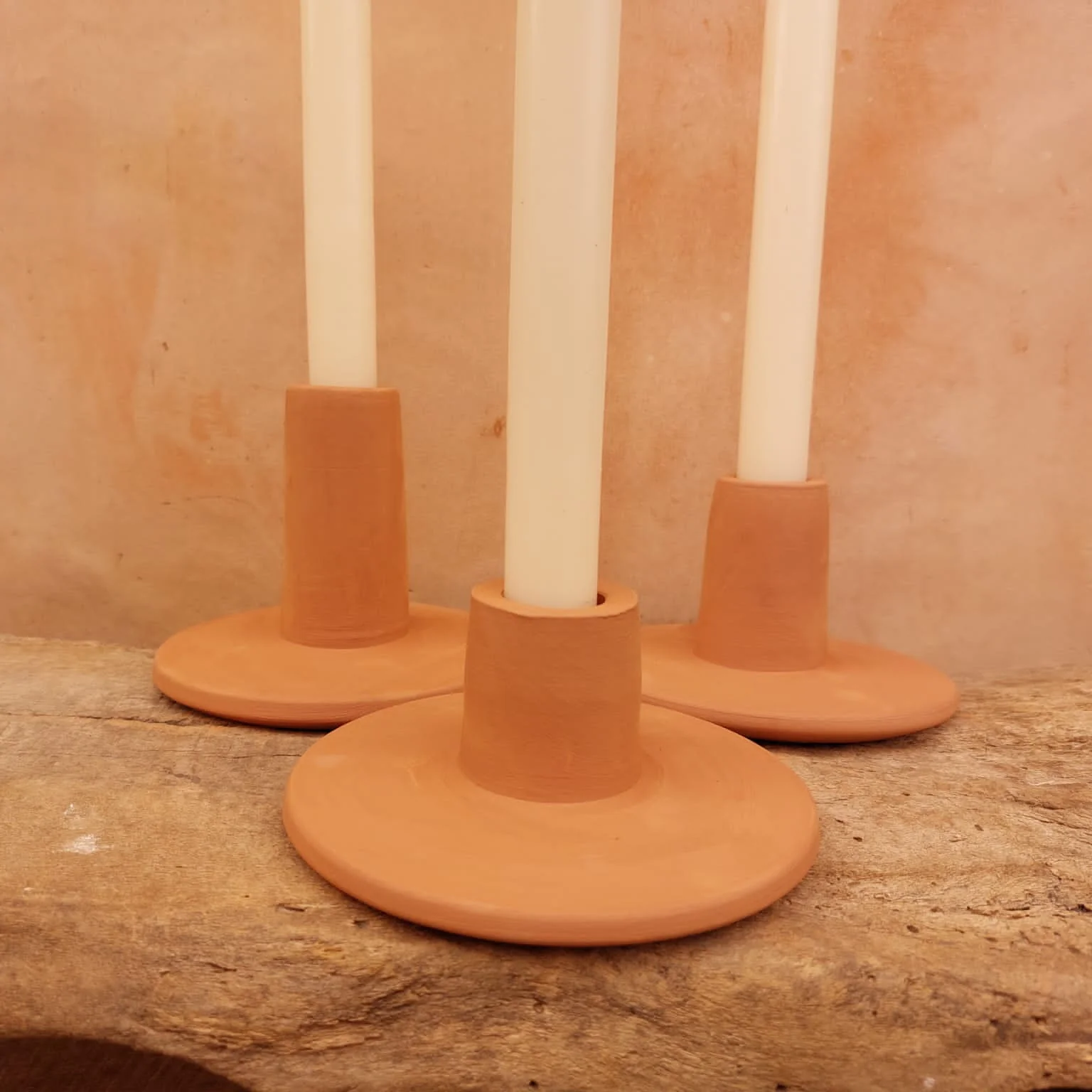 Roca Caus Handmade Terracotta Candle Holder - Image 3