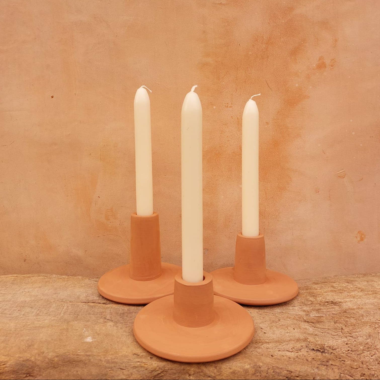 Roca Caus Handmade Terracotta Candle Holder - Image 4
