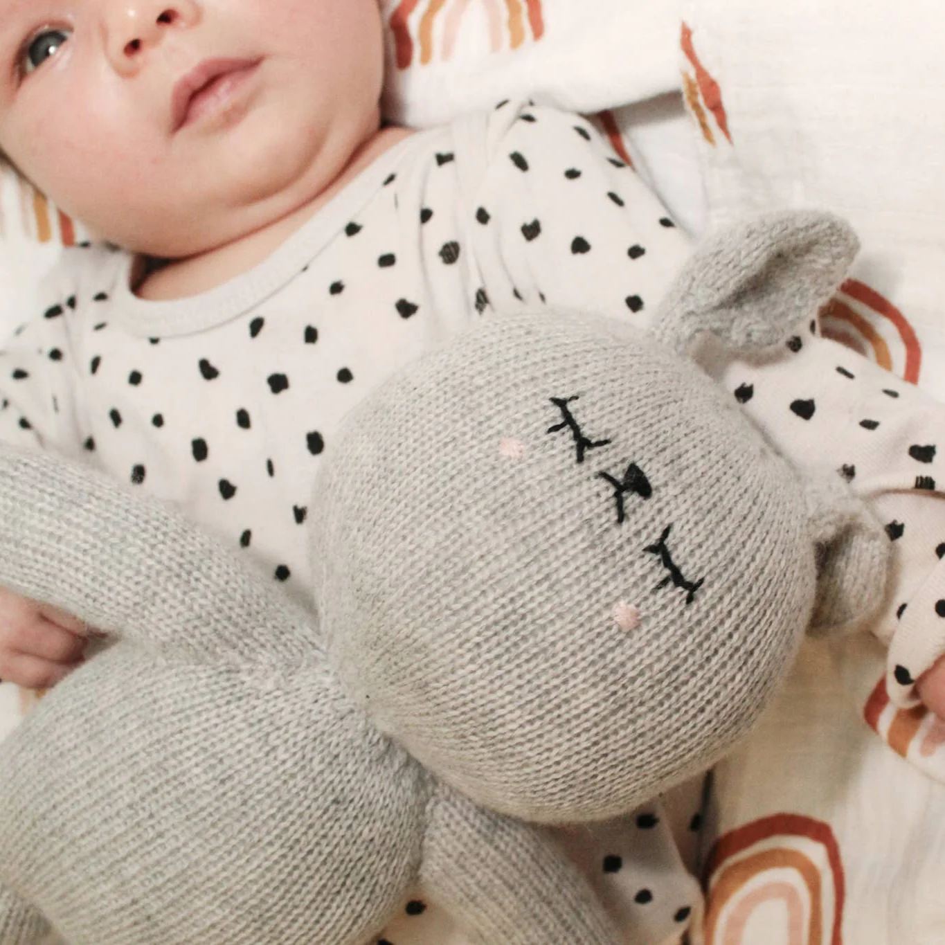 Sootie Limetree Lenny the Handmade Grey Cuddle Bunny - Image 3