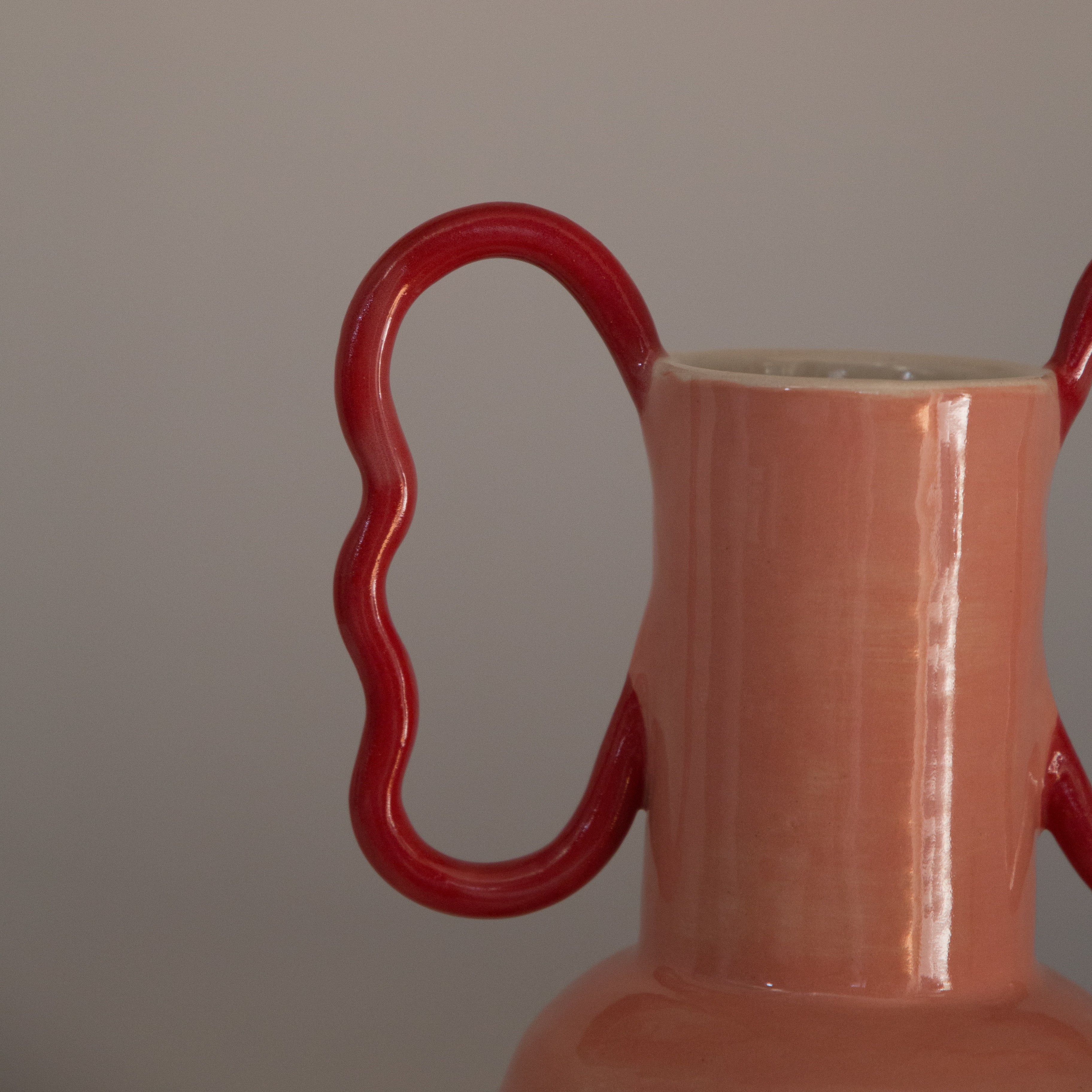 Florence MyTum Handmade Pink Ceramic Wiggle Vase - Image 6
