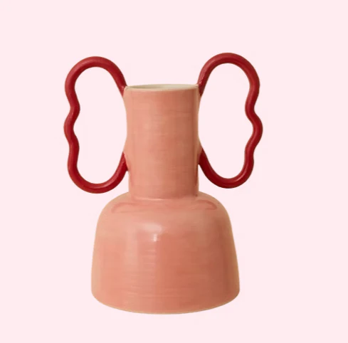 Florence MyTum Handmade Pink Ceramic Wiggle Vase - Image 7