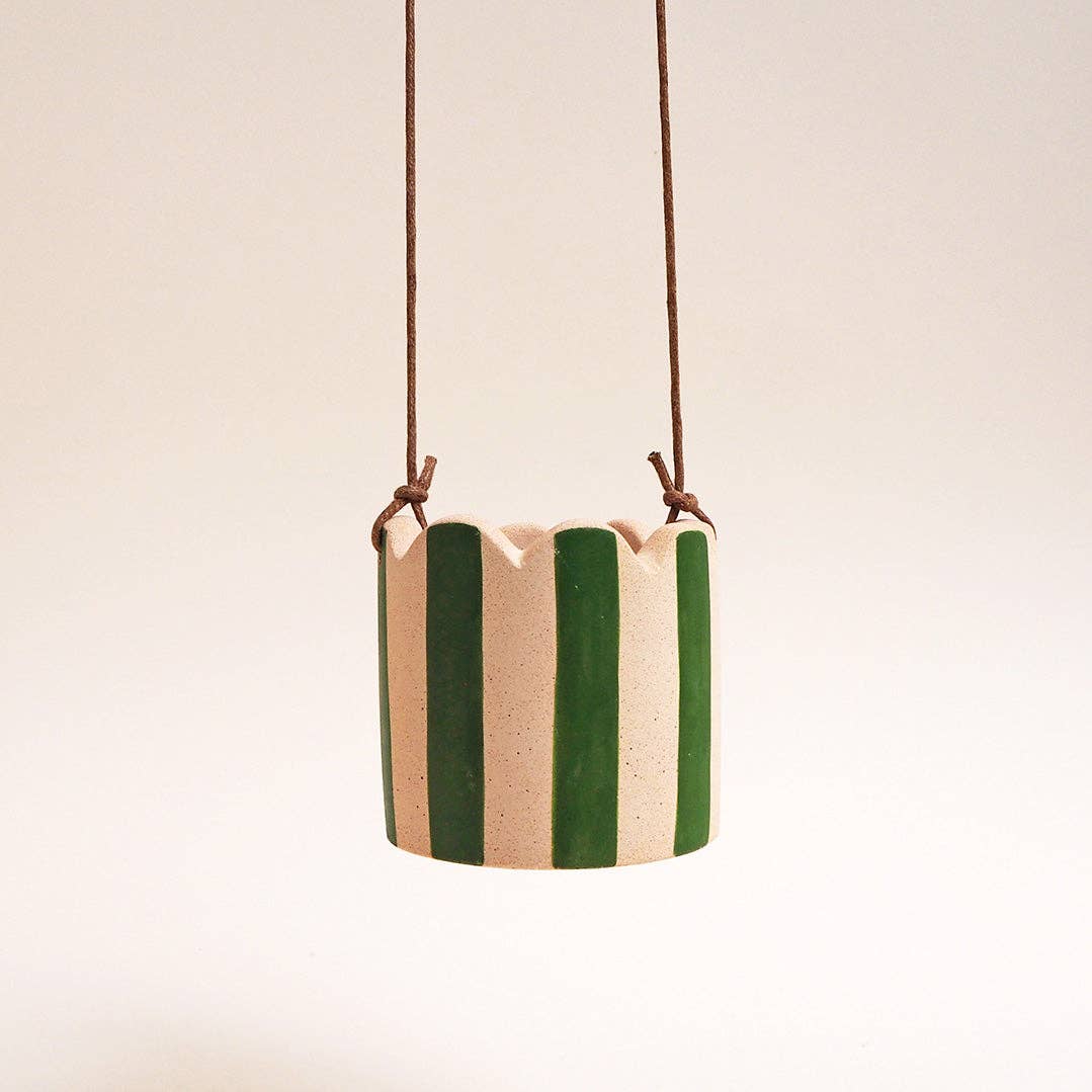 Hello Marilu Small Stripy Hanging Pot - Image 3