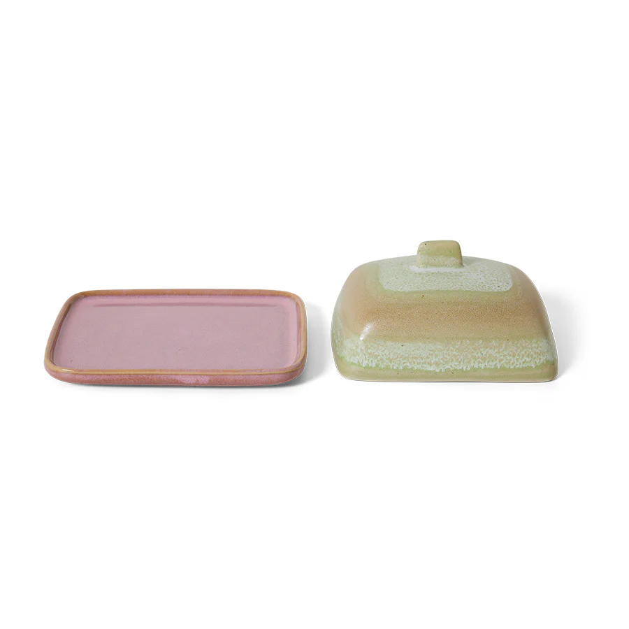 HKLIVING 70s ceramics Butter Dish in Skyline - Image 4