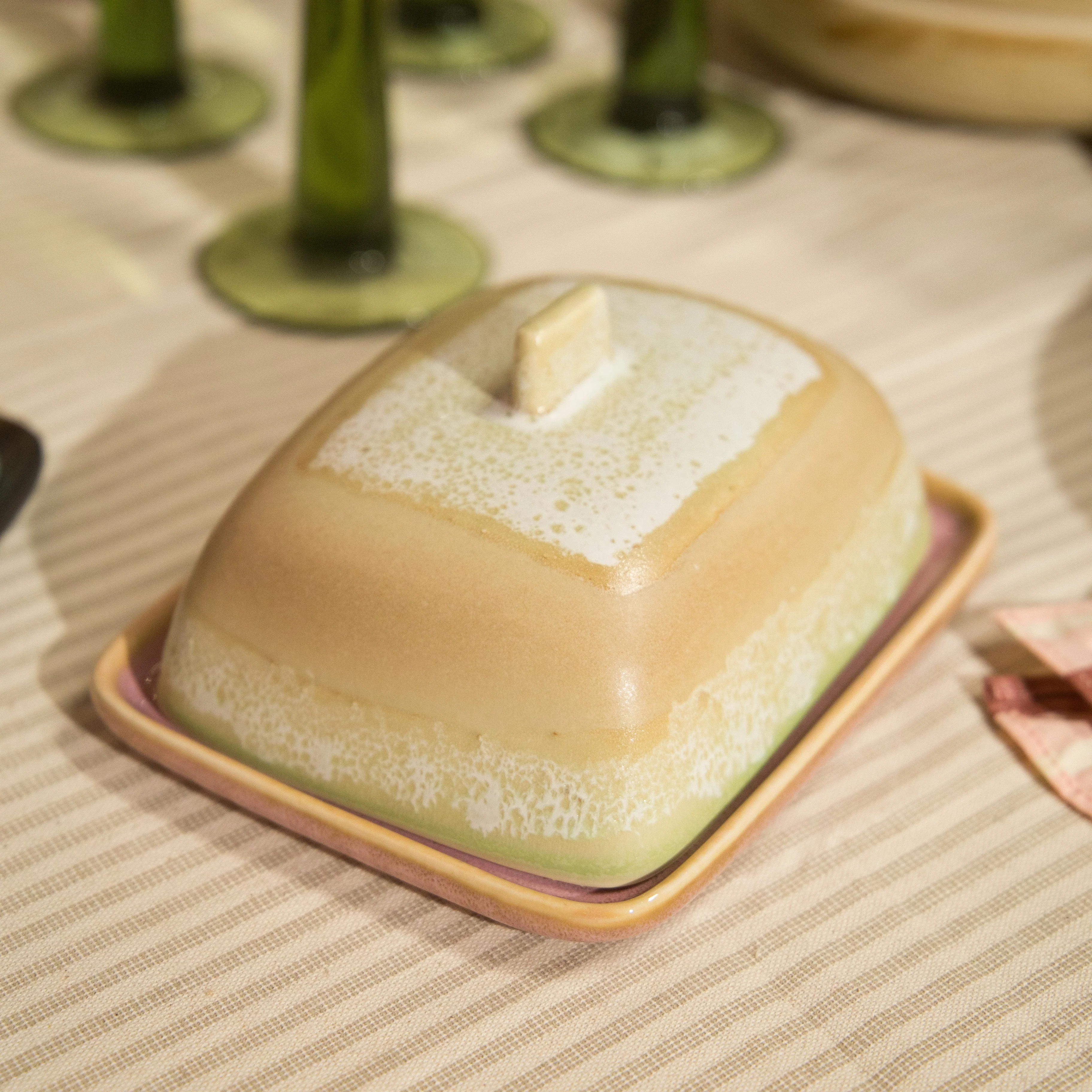 HKLIVING 70s ceramics Butter Dish in Skyline - Image 6