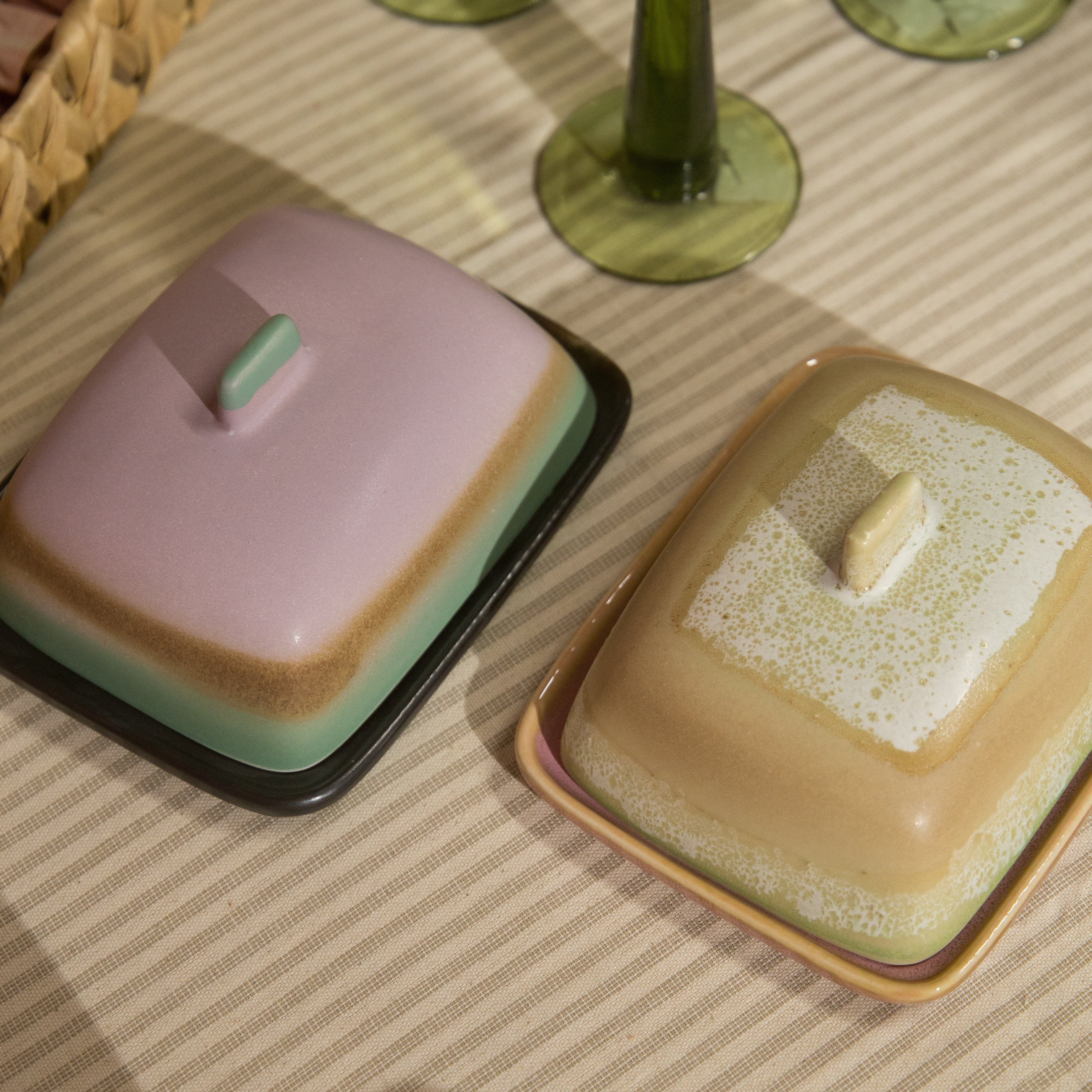 HKLIVING 70s ceramics Butter Dish in Skyline - Image 5