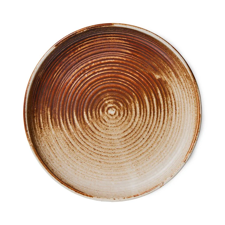 HKLIVING Chef Ceramics: Deep Plate in Cream Brown - Image 6