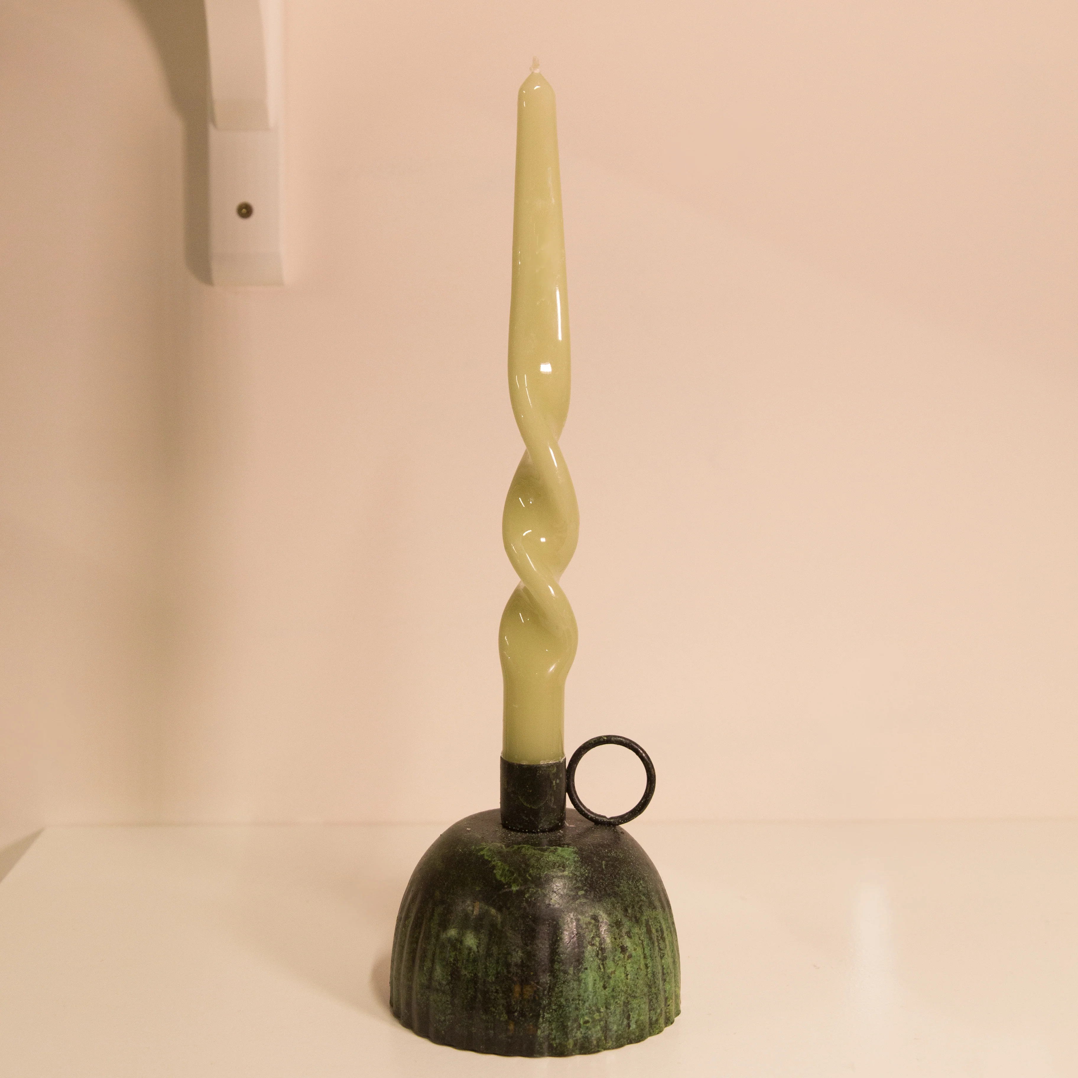 Maegen Soy Wax Twist Candle in Cornflower Blue or Leaf Green - Image 3