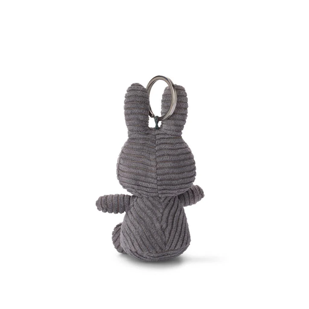 Miffy Keyring Corduroy ECO Grey - Image 3