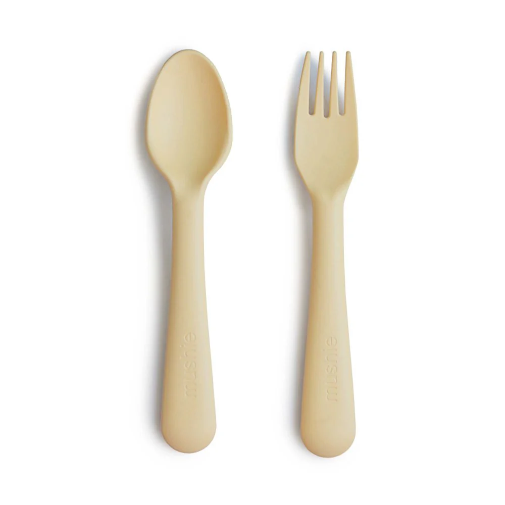 Mushie Spoon and Fork Set in Lilac - Image 5