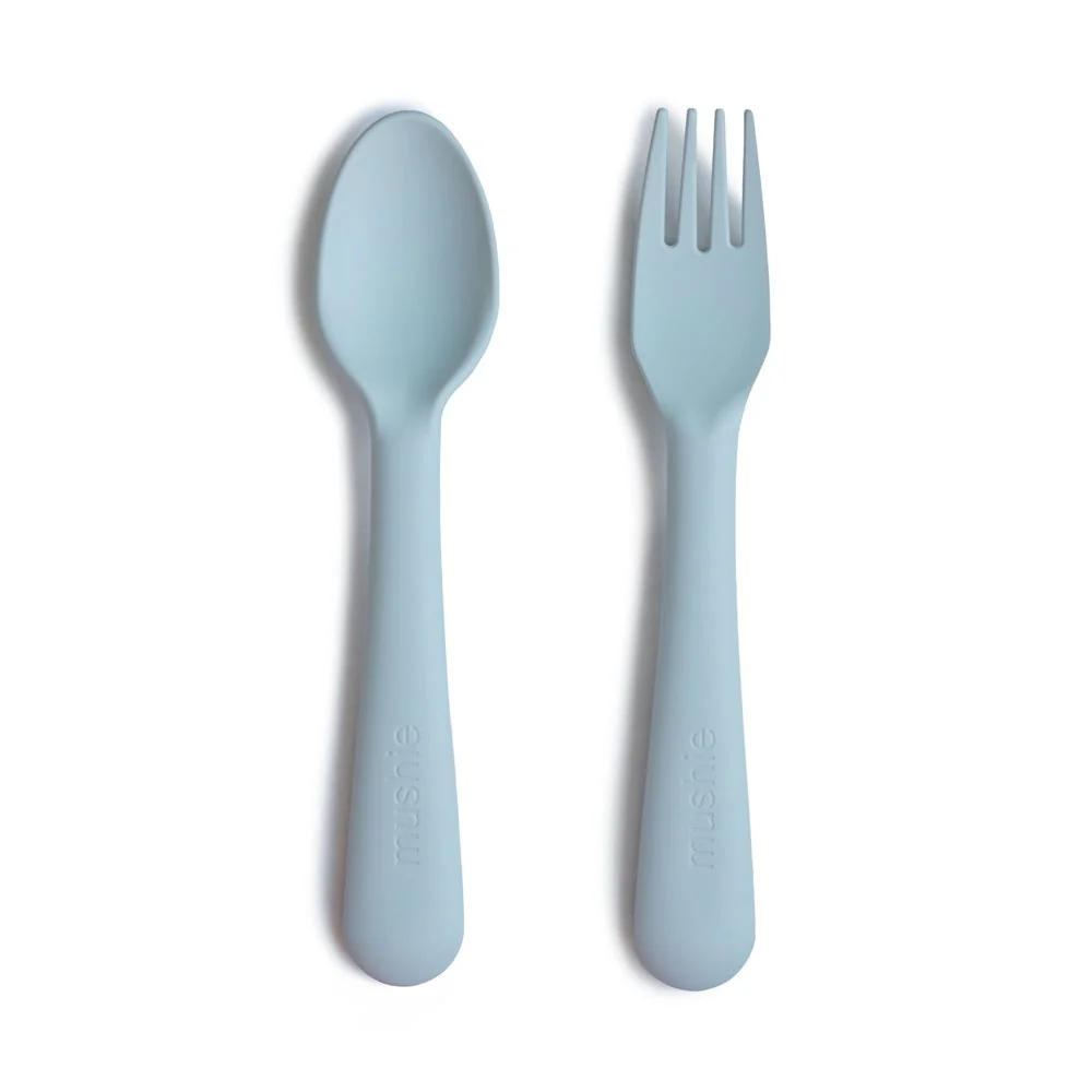 Mushie Spoon and Fork Set in Lilac - Image 7