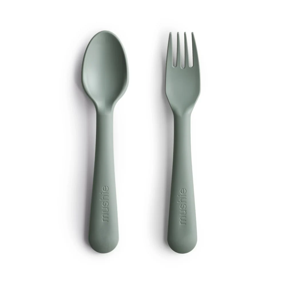 Mushie Spoon and Fork Set in Lilac - Image 6