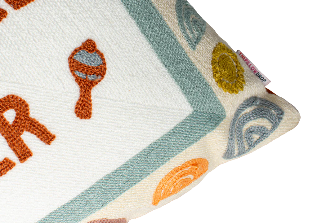 Pillow Drop 'Nobody Puts Baby In The Corner' Needlepoint Scatter Cushion - Image 3