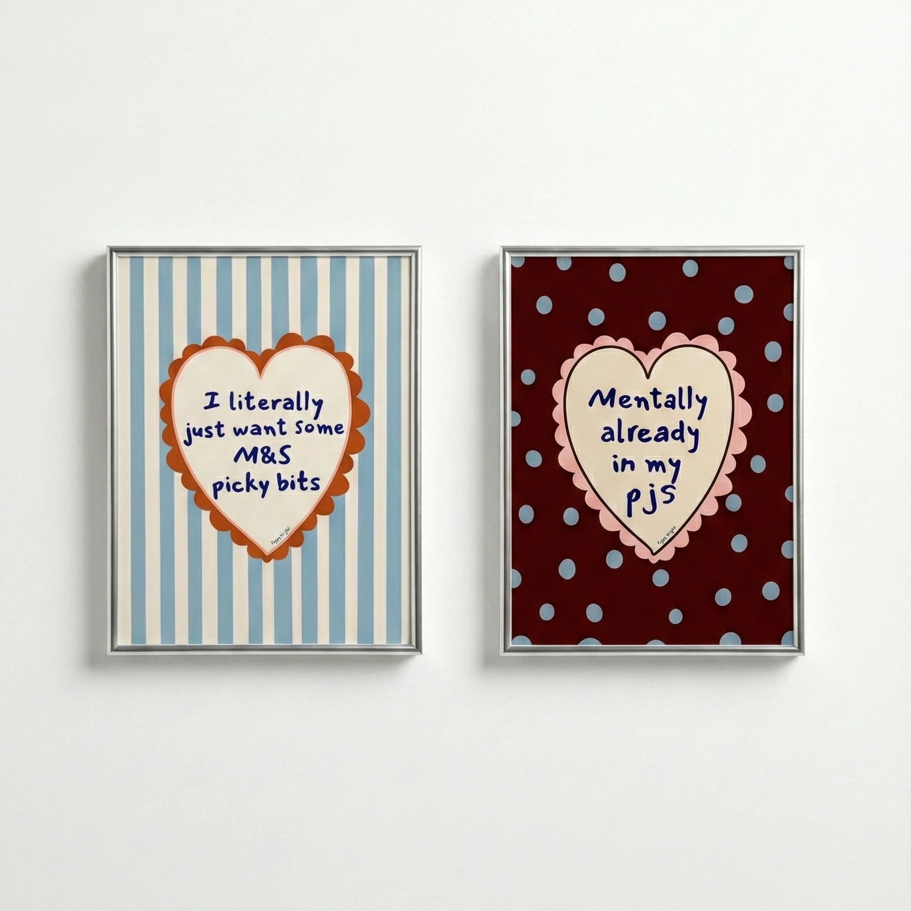 Poppy Illustrates 'Mentally in my PJ's' Art Print in A5 - Image 3