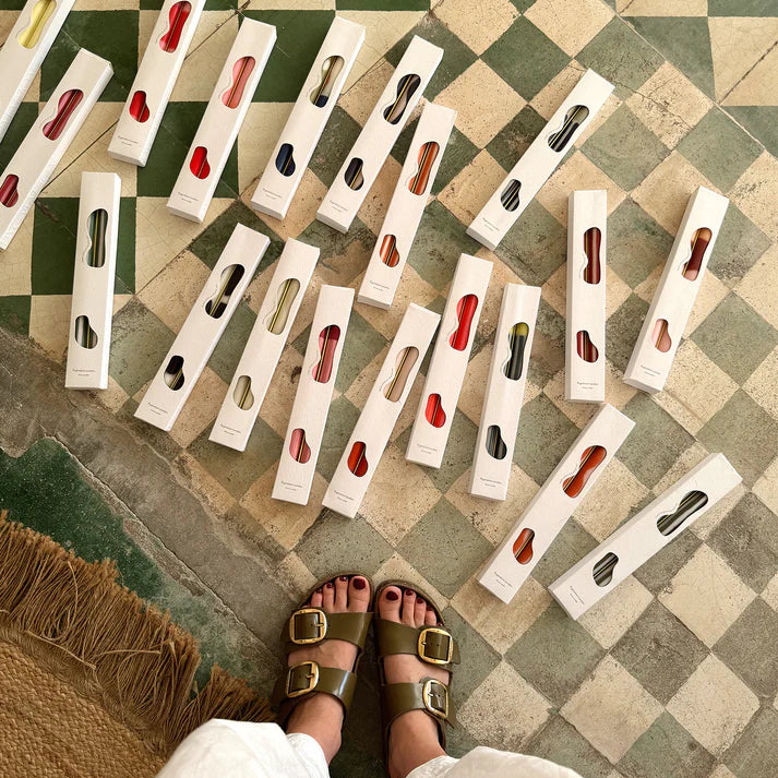 Pygmalion London Rhubarb Eco-Friendly Dinner Candles Set of 2 - Image 3