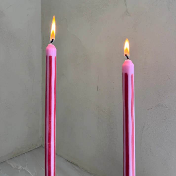 Pygmalion London Rhubarb Eco-Friendly Dinner Candles Set of 2 - Image 4