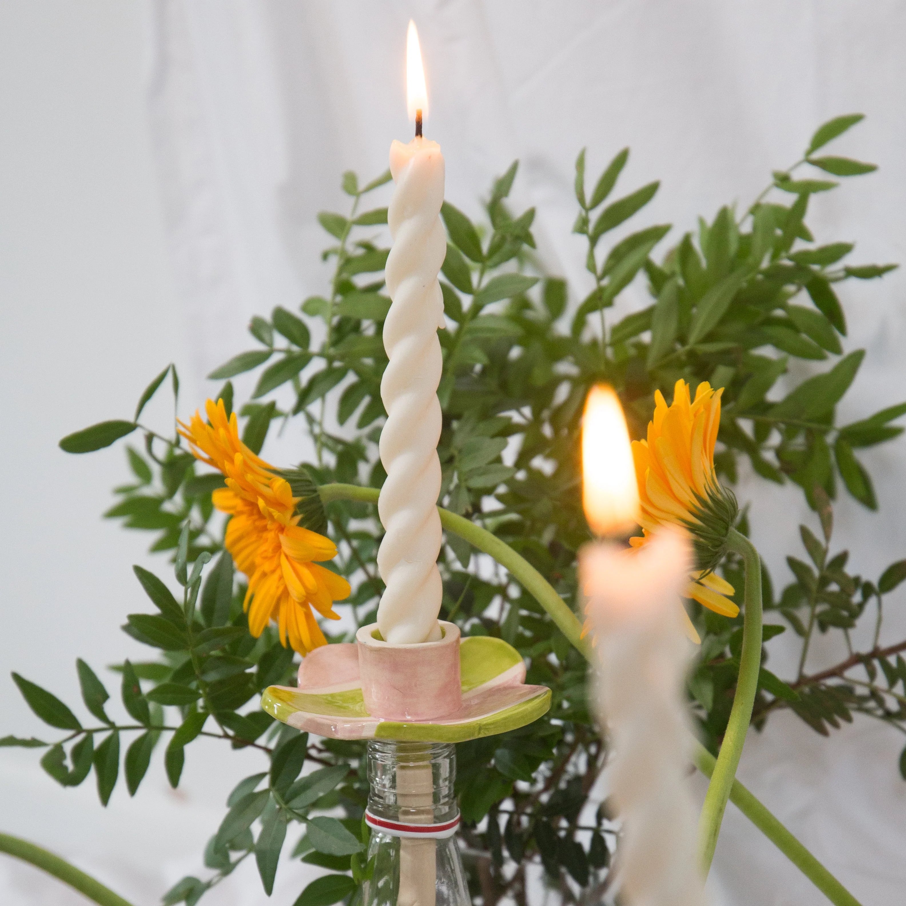 Ruffles & Riot Ceramic Wine Bottle Candle Holder - Image 10