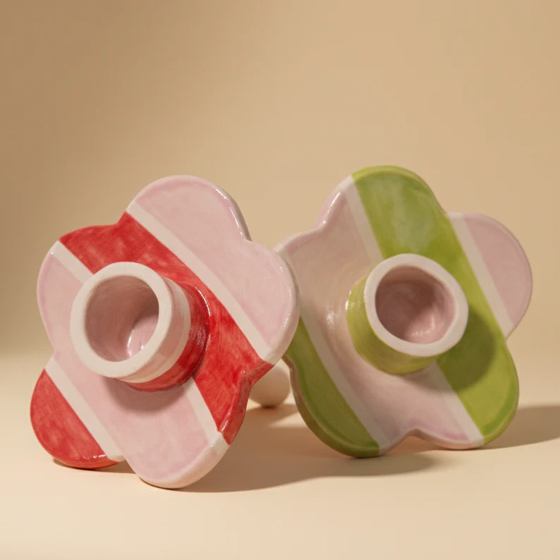 Ruffles & Riot Ceramic Wine Bottle Candle Holder - Image 3