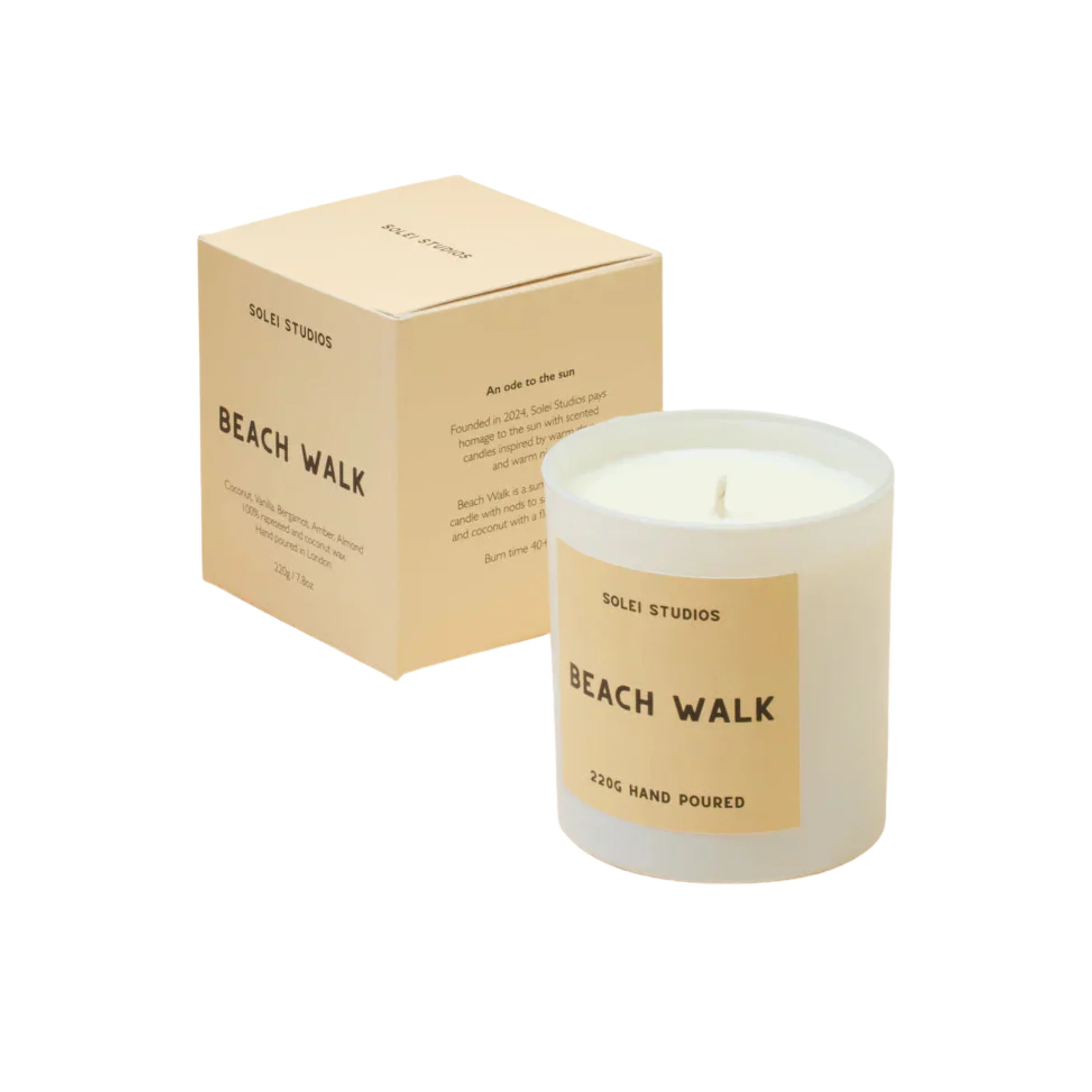 Solei Studios 100% Soy Wax Jar Candle Scented Beach Walk - Image 7