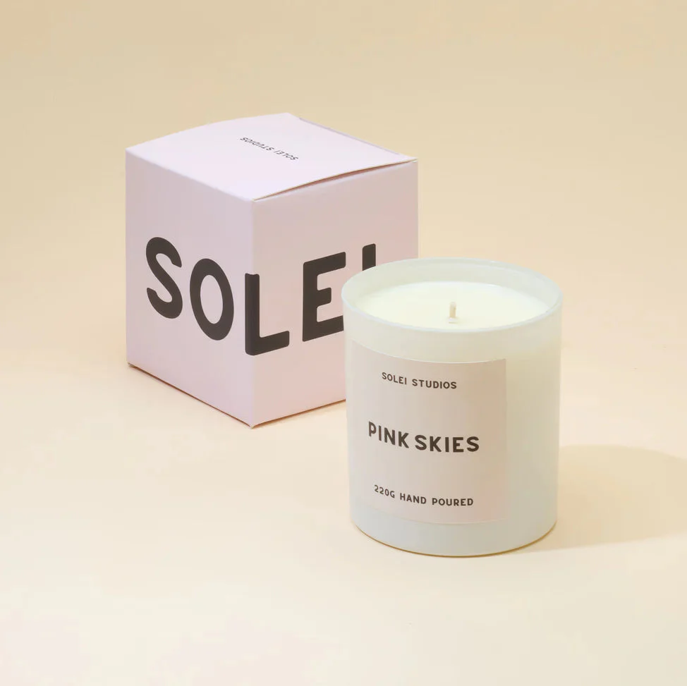 Solei Studios 100% Soy Wax Jar Candle Scented Beach Walk - Image 8