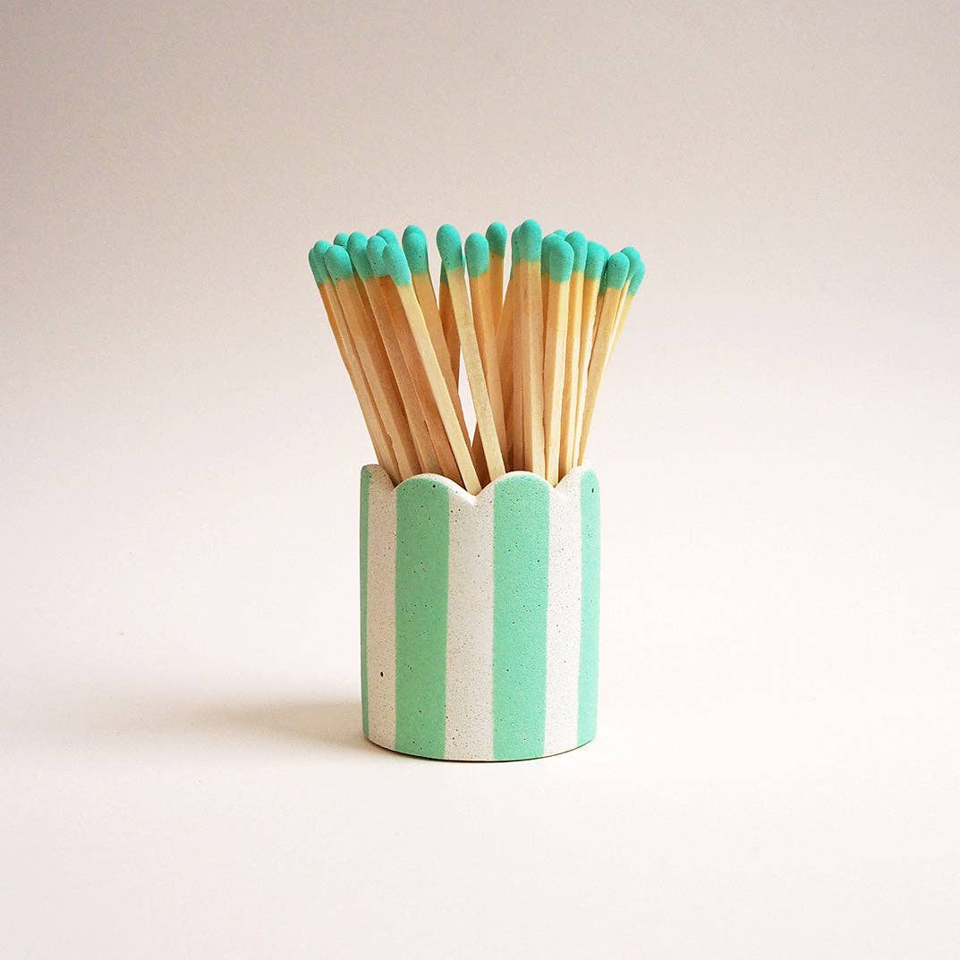 Hello Marilu Stripy Match Stick Holders in Various Colours - Image 5