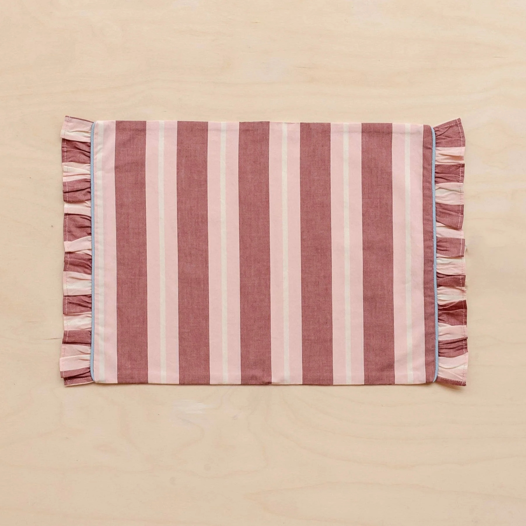TBCo Cotton Placemats Set of 2 in Red Stripe - Image 3